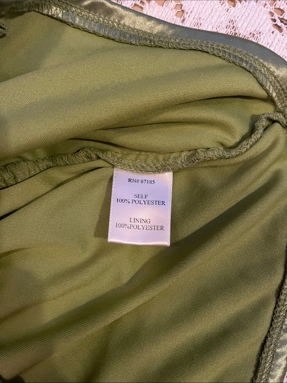 Studio Y Y2K Ruched Satin Tank Top, Green, Size XL - Picture 6 of 6